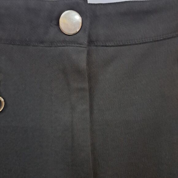 SOHO Apparel Ltd Women 14 Stretch Straight Leg Black Zip Pants 2 Rear Pockets - Picture 8 of 14